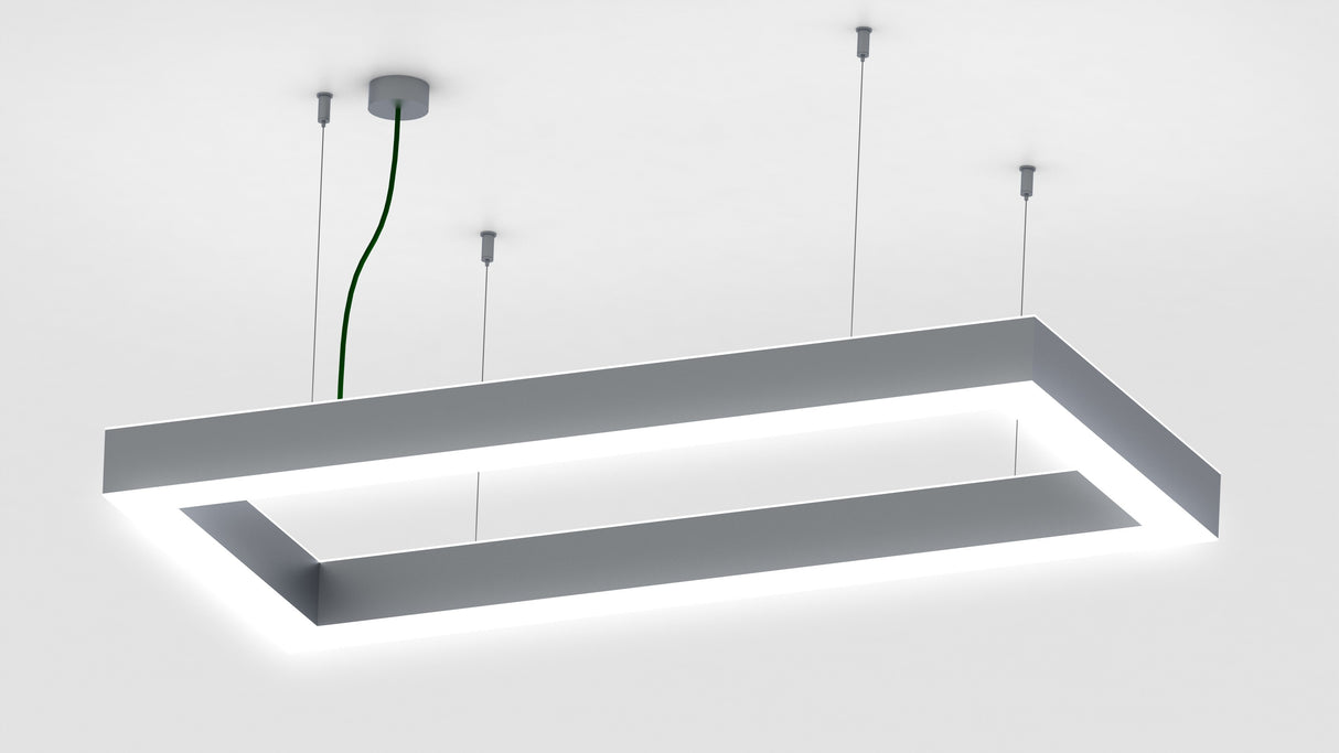 Linear Suspension Lighting LED Direct/Indirect Profile ~ Model DPL55-FL - Wired4Signs USA - Buy LED lighting online