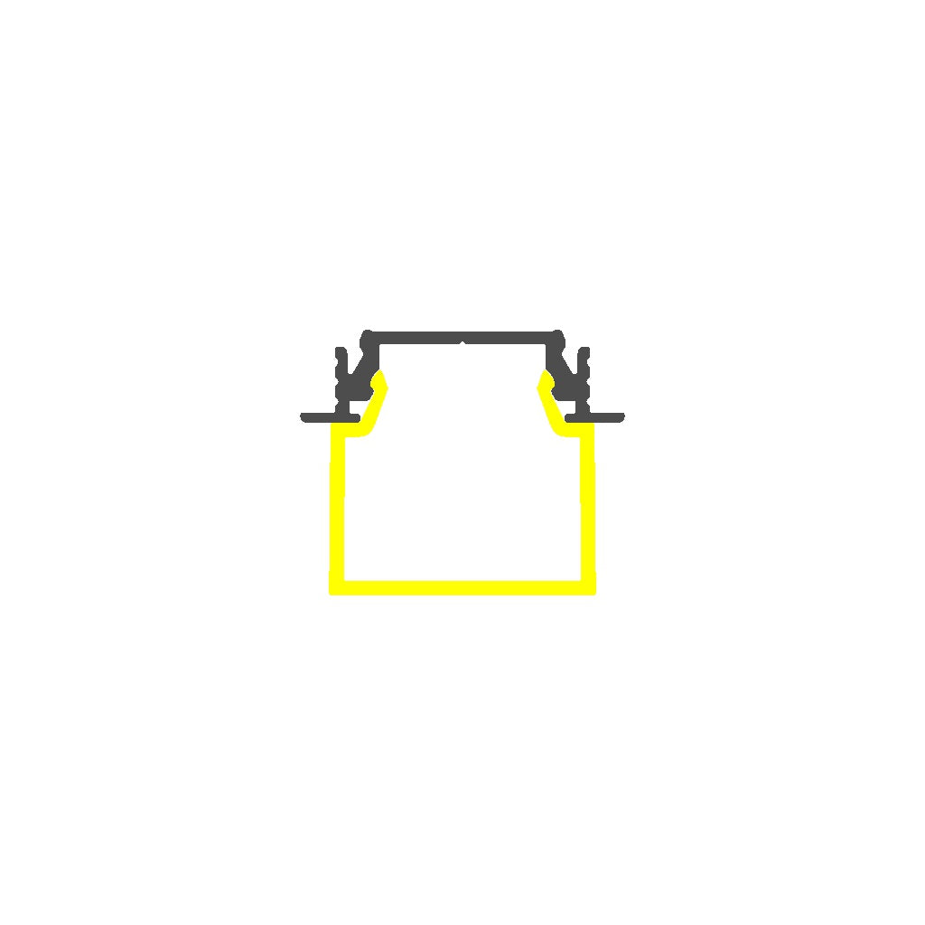 Recessed Easy Mounting LED Channel ~ Model Groove14 - Wired4Signs USA - Buy LED lighting online