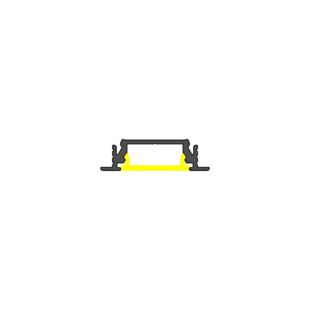 Recessed Easy Mounting LED Channel ~ Model Groove14 - Wired4Signs USA - Buy LED lighting online