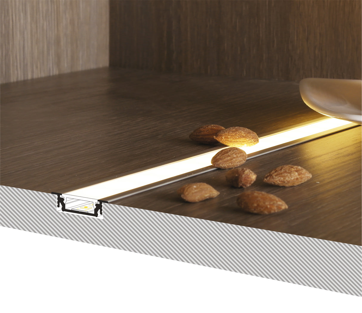 Recessed Easy Mounting LED Channel ~ Model Groove14 - Wired4Signs USA - Buy LED lighting online