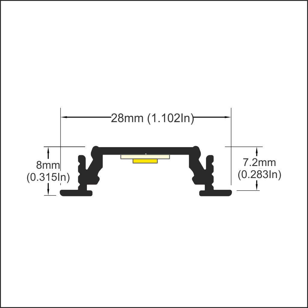 Recessed Easy Mounting LED Channel ~ Model Groove14 - Wired4Signs USA - Buy LED lighting online