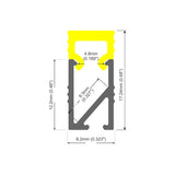 Narrow Aluminum Channel for LED Strips Model Hi8
