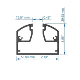 Edge-Lit LED Extrusion for 1/2" Acrylic Signs ~ Model New York Quarter-Round - Wired4Signs USA - Buy LED lighting online