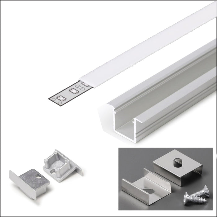Recessed Aluminium LED Lighting Channel Kit