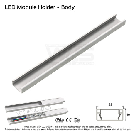 PVC Light Track for Storefront LED Lights - Wired4Signs USA - Buy LED lighting online