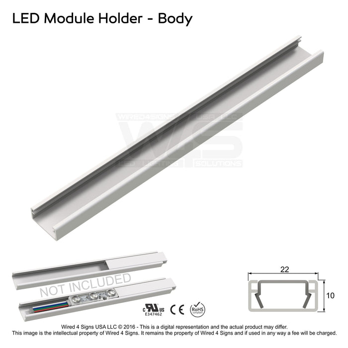 PVC Light Track for Storefront LED Lights - Wired4Signs USA - Buy LED lighting online