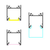0.9" Suspended/Surface Mount Ceiling LED Strip Channel ~ Model Linea20 - Wired4Signs USA - Buy LED lighting online