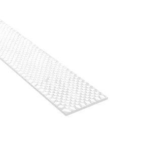 A white, rectangular polycarbonate diffuser for Lola Profile features a textured surface with raised triangular bumps, displayed on a plain white background.