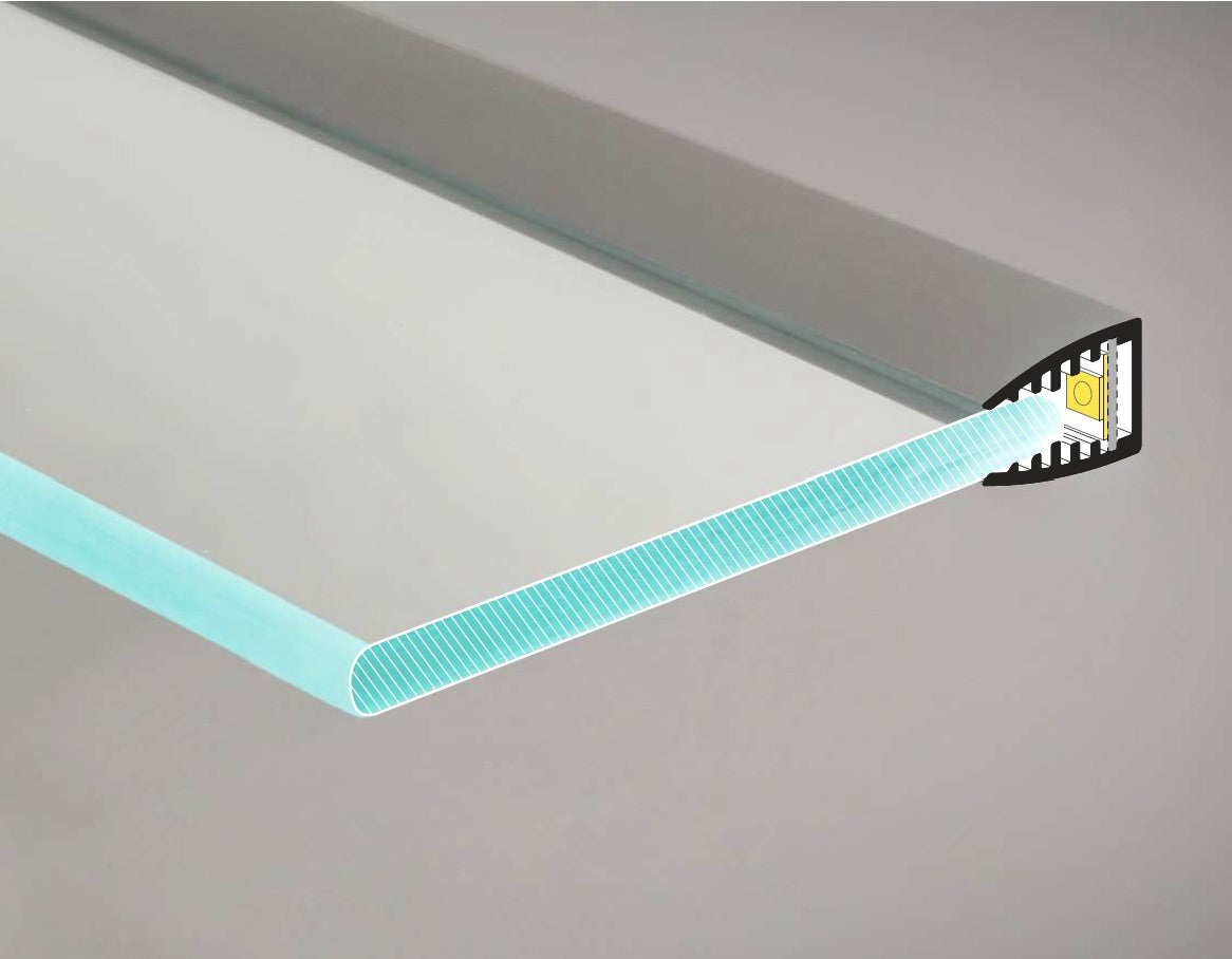1/4" LED Edge lit Acrylic Sign Base Channel ~ Model Mikro10 - Wired4Signs USA - Buy LED lighting online