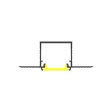 0.9" Plaster-In Linear LED Light Channel ~ Model Linea-In20 Trimless - Wired4Signs USA - Buy LED lighting online - LED Lighting, Linear LED, LED strip, diffusers