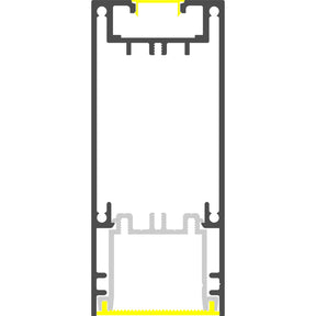 3.5x1.5" Linear Suspension Lighting Channel ~ Model Munich Magnum Slim - Wired4Signs USA - Buy LED lighting online