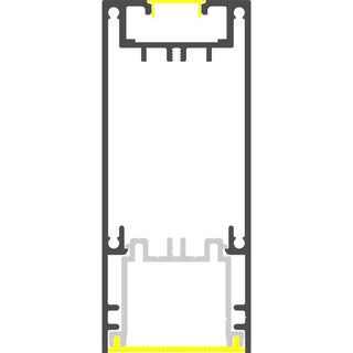 3.5x1.5" Linear Suspension Lighting Channel ~ Model Munich Magnum Slim - Wired4Signs USA - Buy LED lighting online