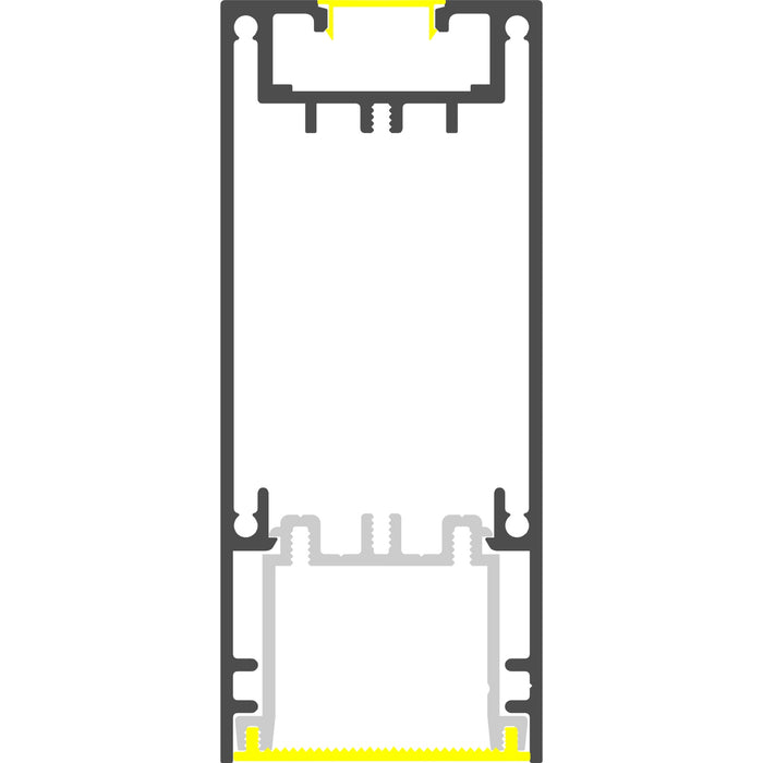 3.5x1.5" Linear Suspension Lighting Channel ~ Model Munich Magnum Slim - Wired4Signs USA - Buy LED lighting online