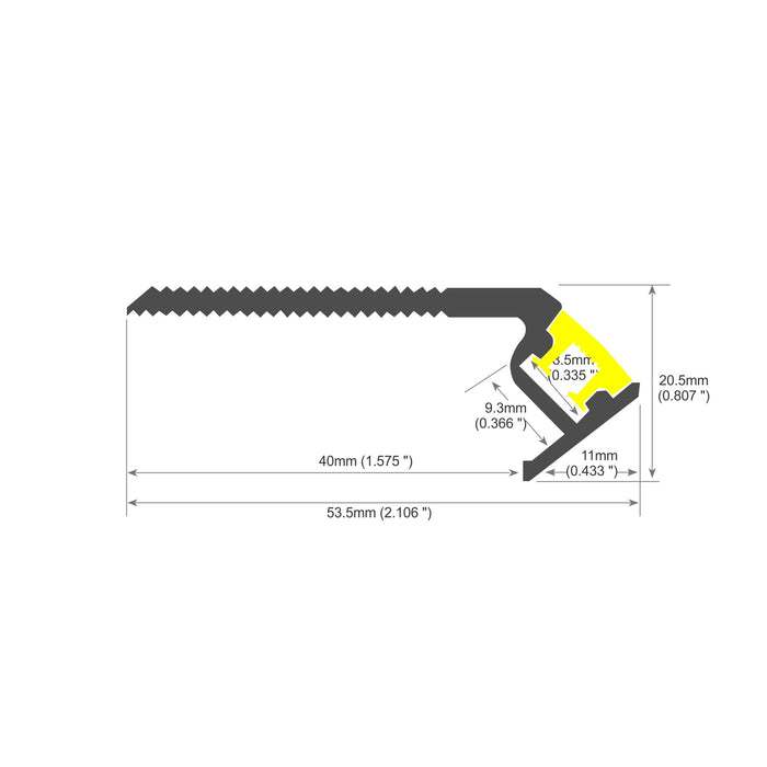 Compact LED Step Lights Channel ~ Model Niza Eco - Wired4Signs USA - Buy LED lighting online