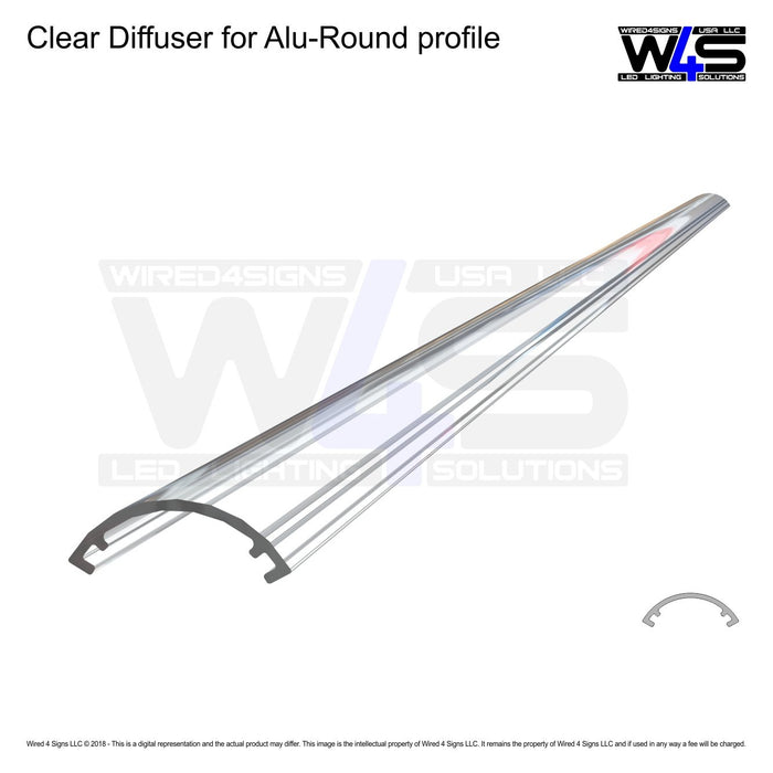 Diffuser for Alu-Round profile - Wired4Signs USA - Buy LED lighting online
