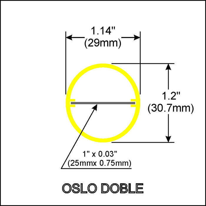 Oval Methacrylate 360deg LED Diffuser Tube ~ Model Oslo Doble - Wired4Signs USA - Buy LED lighting online