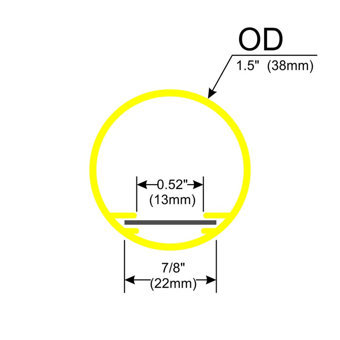 Round Methacrylate LED Diffuser Tube ~ Model Oslo - Wired4Signs USA - Buy LED lighting online