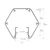 Precoated LED Hexagon Light Channel ~ Model Paco