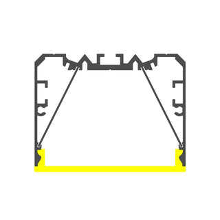 2" Wide Aluminum Linear LED Lighting Profile ~ Model PL55-FL - Wired4Signs USA - Buy LED lighting online