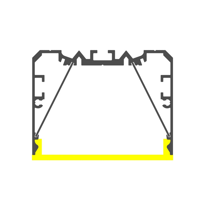 2" Wide Aluminum Linear LED Lighting Profile ~ Model PL55-FL - Wired4Signs USA - Buy LED lighting online