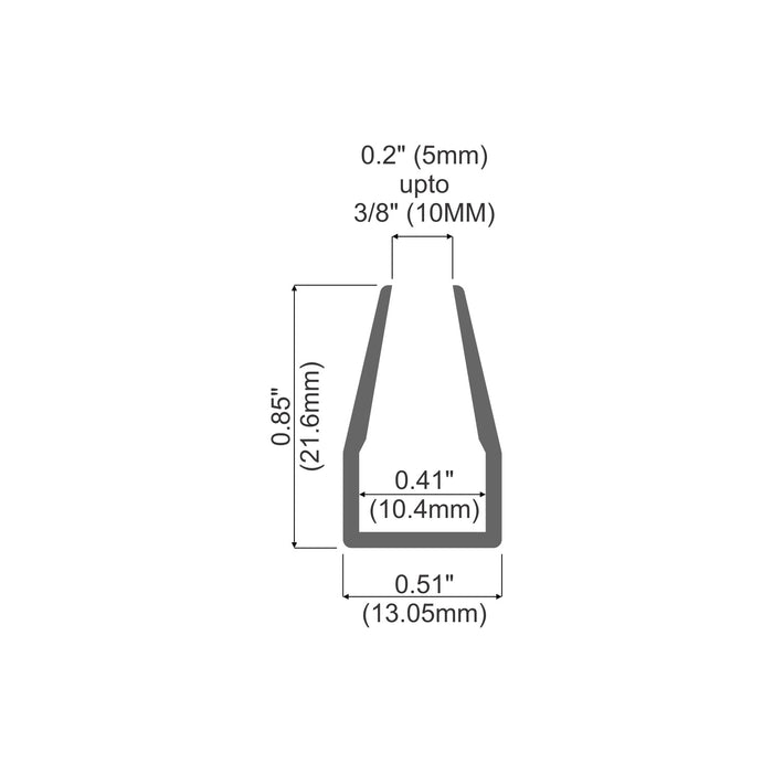 Plastic Edge-Lit LED Channel ~ Model New Jersey - Wired4Signs USA - Buy LED lighting online