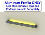 Surface Mount LED Aluminum Channel ~ Model SPL35-FL [Profile Only] - Wired4Signs USA - Buy LED lighting online
