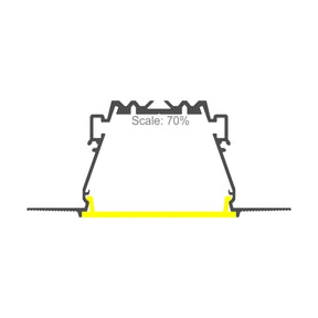 2" Plaster-in Trimless LED Drywall Channel ~ Model RPL55US - Wired4Signs USA - Buy LED lighting online