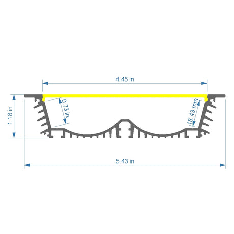 4.5" Large Recessed LED Channel ~ Model RPLW116 - Wired4Signs USA - Buy LED lighting online