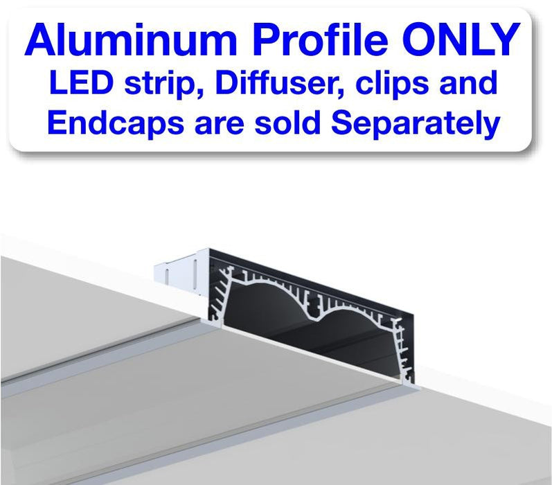 4.5" Large Recessed LED Channel ~ Model RPLW116 - Wired4Signs USA - Buy LED lighting online