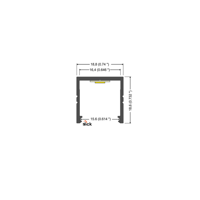 LED Light Strip Diffuser Channel ~ Model Smart16 - Wired4Signs USA - Buy LED lighting online