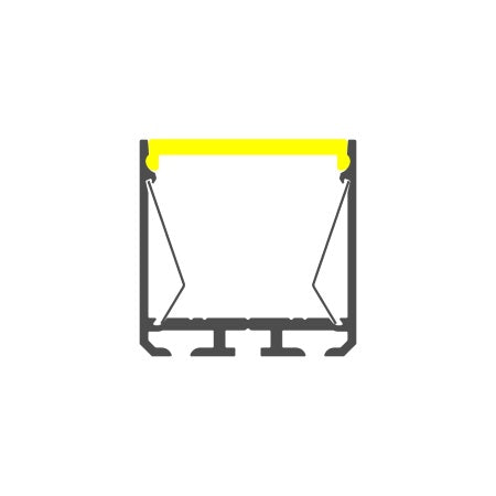 Surface Mount LED Aluminum Channel ~ Model SPL35-FL [Profile Only] - Wired4Signs USA - Buy LED lighting online