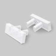 Pair of Opal Endcaps For the Polycarbonate Profile ~ Model Slash8 - Wired4Signs USA - Buy LED lighting online