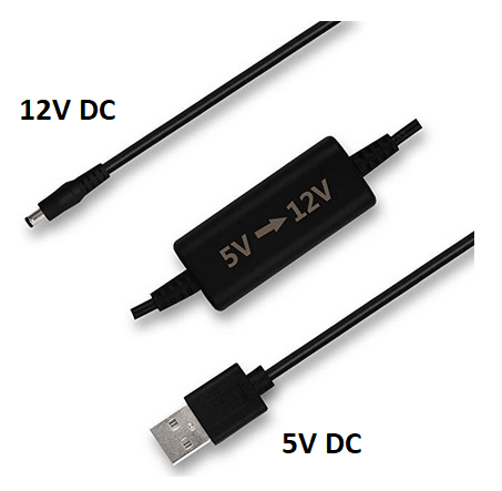 KUNCAN Dc 5v to Dc 12v Converter Step Up Voltage Converter 5ft Am to Dc 5.5 x 2.1mm - Wired4Signs USA - Buy LED lighting online