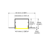 Plaster-in Linear Drywall LED Channel