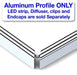 Surface Mount LED Aluminum Channel ~ Model SPL35-FL [Profile Only] - Wired4Signs USA - Buy LED lighting online