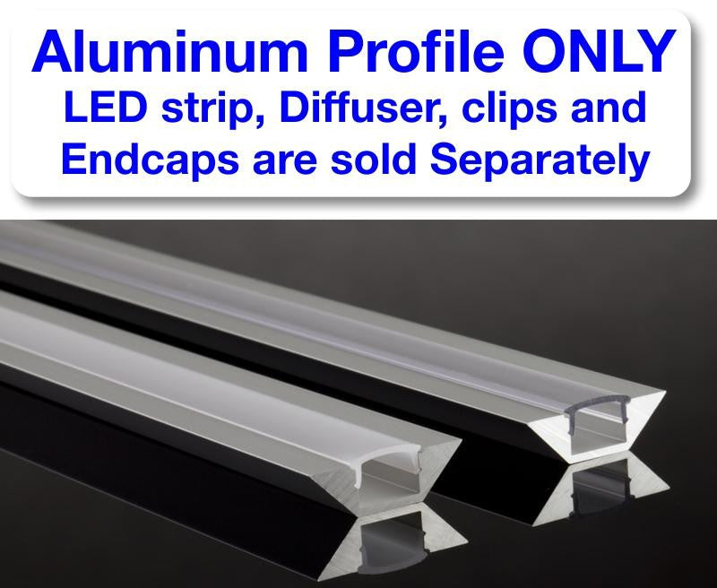 GIZA Aluminum Channel - Surface - For Strips Up To 20mm - 1m / 2m