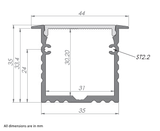 Recess LED Strip Channel ~ Model RPLA [Profile Only] - Wired4Signs USA - Buy LED lighting online