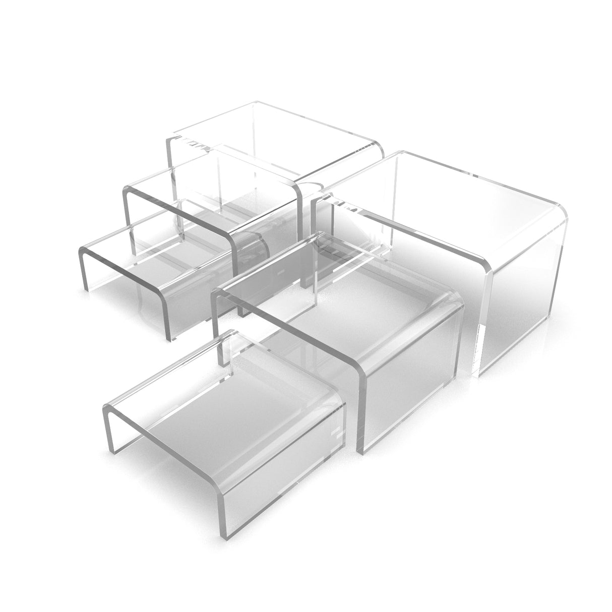 Nesting Acrylic Display Riser Set (Bulk Pack) ~ Promo Series - Wired4Signs USA - Buy LED lighting online