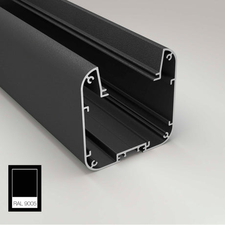 Black - Modern Pendant Strip Light Channel ~ Model Antonio | Wired4signs USA | Surface mounted channel, Light pendant, led light diffuser, smd led