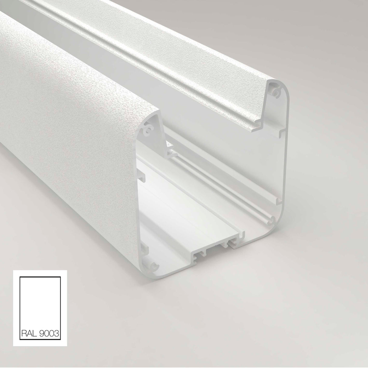White - Modern Pendant Strip Light Channel ~ Model Antonio | Wired4signs USA | Surface mounted channel, Light pendant, led light diffuser, smd led