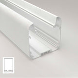 White - Modern Pendant Strip Light Channel ~ Model Antonio | Wired4signs USA | Surface mounted channel, Light pendant, led light diffuser, smd led