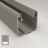 Gray - Modern Pendant Strip Light Channel ~ Model Antonio | Wired4signs USA | Surface mounted channel, Light pendant, led light diffuser, smd led