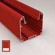 Red - Modern Pendant Strip Light Channel ~ Model Antonio | Wired4signs USA | Surface mounted channel, Light pendant, led light diffuser, smd led