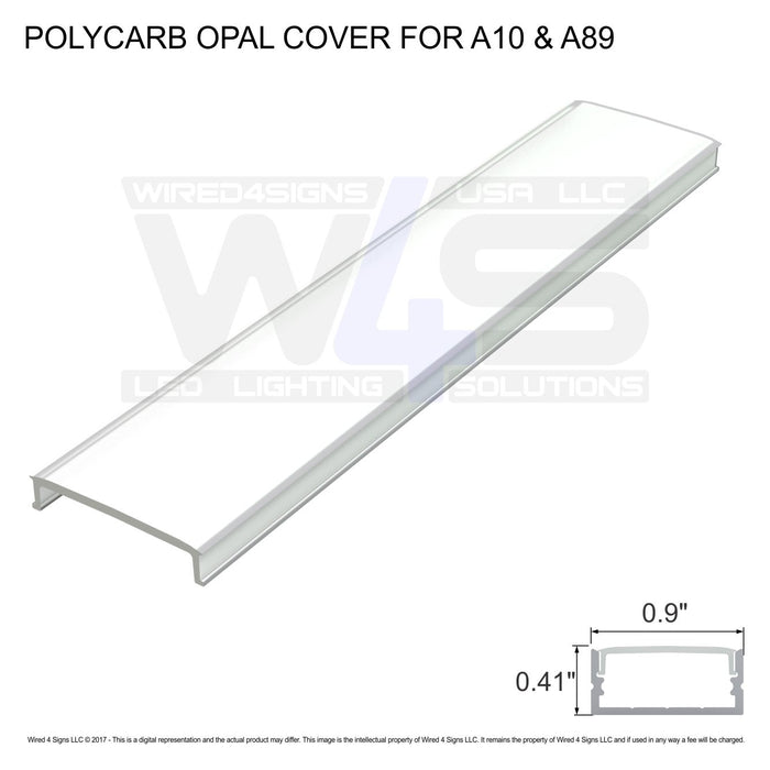 Polycarb Opal cover for A10 & A89 - Dif4 (2meter/6.56ft length) - Wired4Signs USA