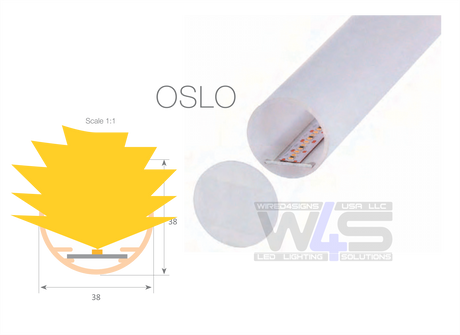 Round Methacrylate LED Diffuser Tube ~ Model Oslo - Wired4Signs USA - Buy LED lighting online