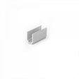 A compact, white, rectangular aluminum mounting solution with an open top and grooved sides, ideal for use with Mounting Clips For Neon Flex Max Series, shown on a plain white background.