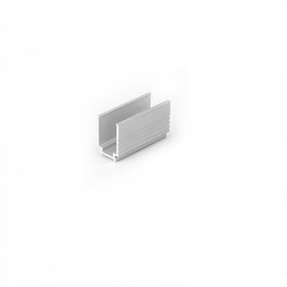 A compact, white, rectangular aluminum mounting solution with an open top and grooved sides, ideal for use with Mounting Clips For Neon Flex Max Series, shown on a plain white background.