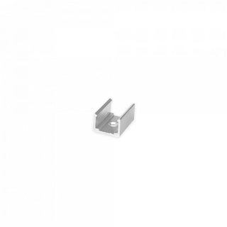A small, metallic, U-shaped Mounting Clip for Neon Flex Slim Series with a central hole in its base, ideal for securing LED light lines, displayed on a plain white background.