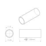 Clear Straight Joint for 1.50" Round Profiles