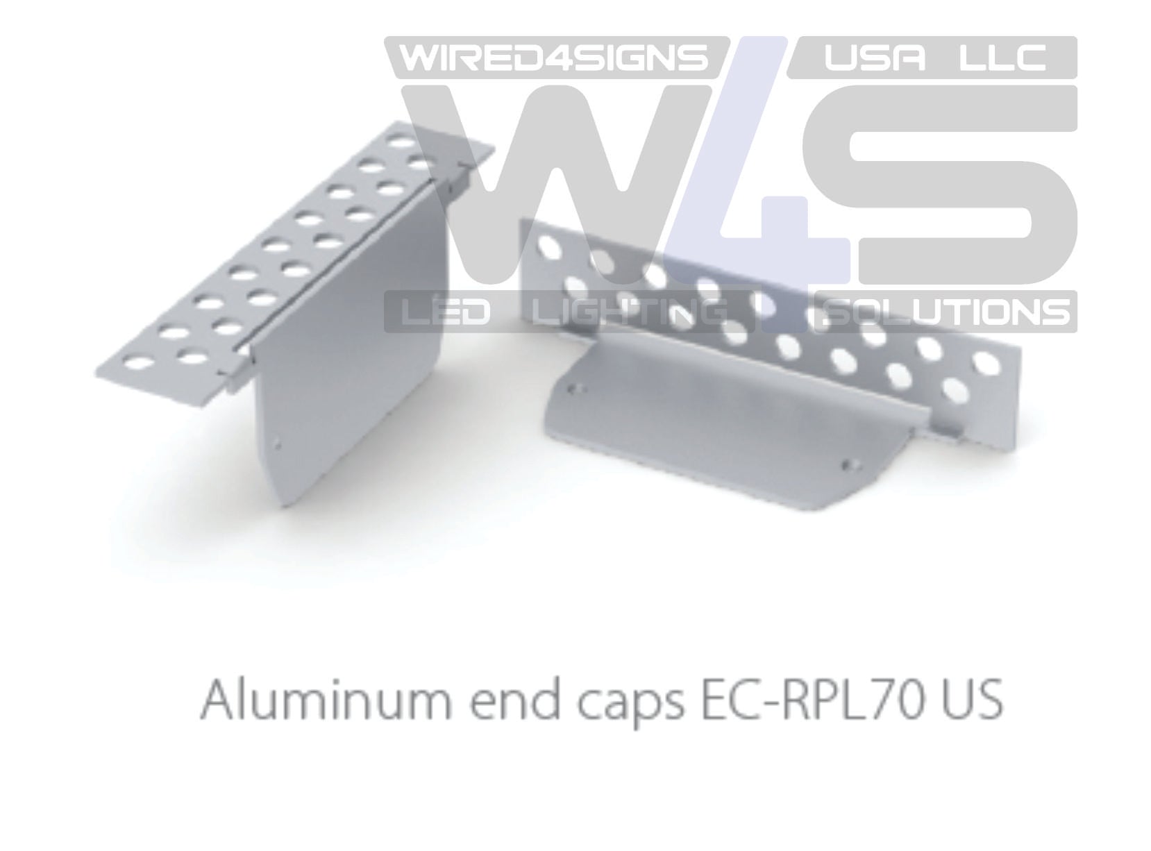 End cap for plaster board profile RPL70US, without cable hole